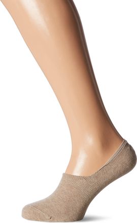 Camano Mens Unisex Fashion Sneaker Invisible 2p Ankle Socks, Beige (Sand 18), 2.5/5 (Pack of 2)