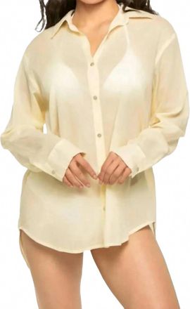 Sundry Oversized Destinations Shirt In Lemon Tint