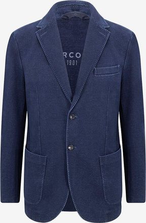 Circolo 1901 Einreihiger ausgewaschener Denim-Blazer