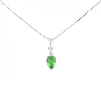 Tasaki Garnet Diamond Au750 Necklace