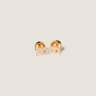 Miu Miu Metal earrings with crystals