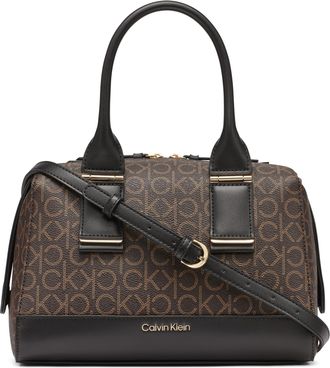 Calvin Klein Womens Jett Top Zip Jett Top Zip Satchel Bag, brown/khaki/black, &Uacute;nico