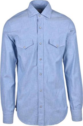 Eleventy Light Blue Cotton Shirt