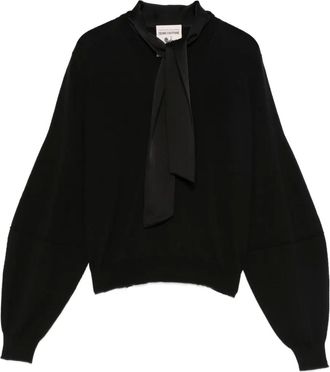 Semicouture self-tie sweater - Black