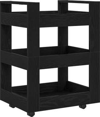 vidaXL Carro de Cocina Roble negro 60 x 45 x 80 cm Vidaxl