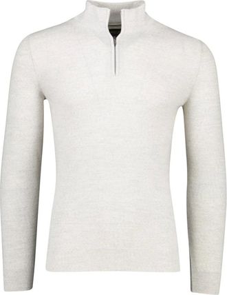 Cavallaro Truien & Vesten, Heren, Grijs, 3Xl, Wol, Merino Half Zip Sweater