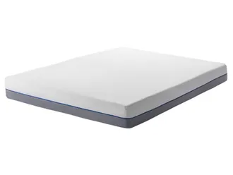 Beliani Materasso In Memory Foam Bianco Con Tessuto Grigio Duro 160 X 200 Cm Glee