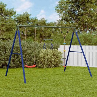 vidaXL Set De Columpios Con Columpio, Trapecio Y Cuerda De Discos Vidaxl