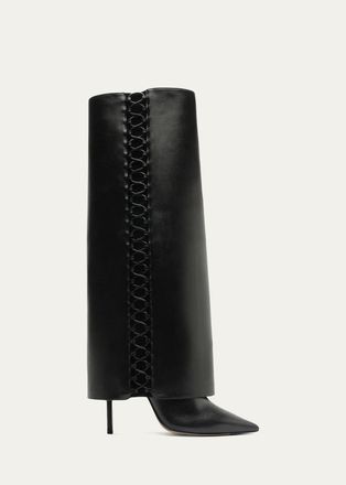 Alexandre Birman 100mm Holly Leather Knee-High Boots