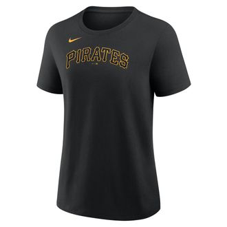 Nike Pittsburgh Pirates Wordmark Nike Womens MLB T-Shirt in Black | 01K900APTB-M3X