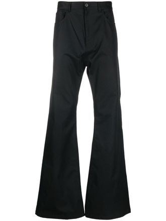 Balenciaga flared cotton trousers - Black