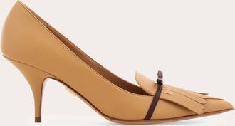 Ferragamo Women Pump with mini bow detail Brown Size 2.5