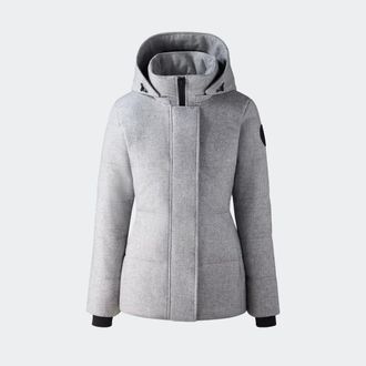 Canada Goose Chelsea Parka AlluraLuxe Wool (Women, Baltic Grey Melange, XS)