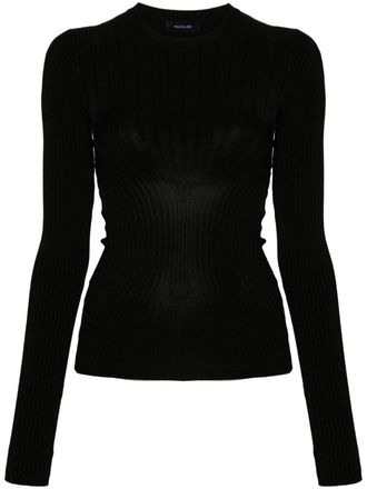 MUGLER Top lavorato a maglia - Nero