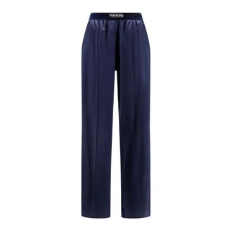 Tom Ford Pyjamas, female, Blue, M, Blue Silk Satin PJ Trousers