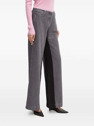 Patrizia Pepe Jeans con design a inserti - Grigio