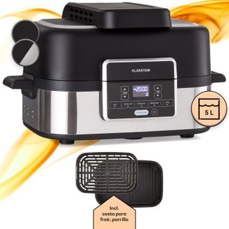 Klarstein Klarstein Combo Air Grill-hot Air Fryer 5 Programas 1500 Vatios 4,5 L Cesta Grill 2,5 L Cesta Freidora