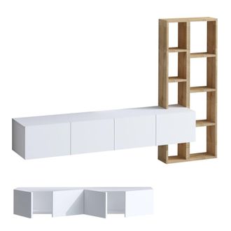 Habitat & Jardin Mueble tv blanco 182 x 32 x 25 cm