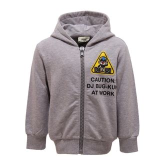 Fendi Kids Sweatshirts, male, Gray, 10 Y, Full Zip Sweatshirt