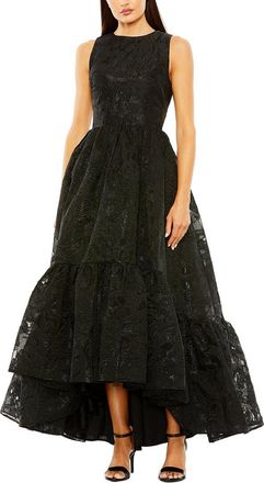 Mac Duggal Sleeveless Full High Low Gown With Pockets