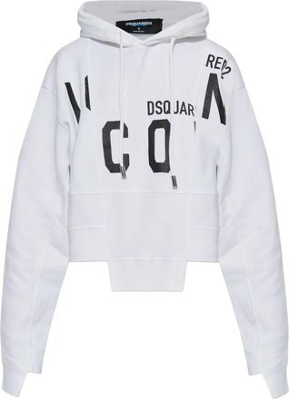 Dsquared2 x BETTTER Felpa Sliced Icon con cappuccio - Bianco