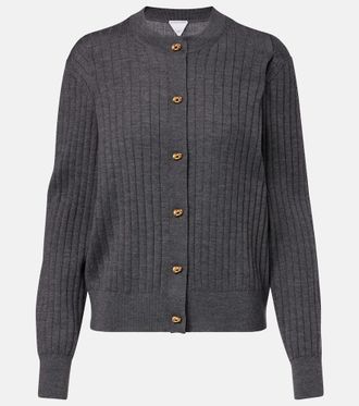 Bottega Veneta Knot ribbed-knit wool cardigan
