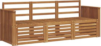 vidaXL Juegos De Sof&aacute;s 3 Uds. Natural Madera De Acacia S&oacute;lida Vidaxl