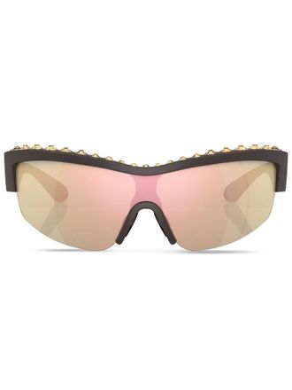 Swarovski Occhiali da sole a mascherina - Marrone