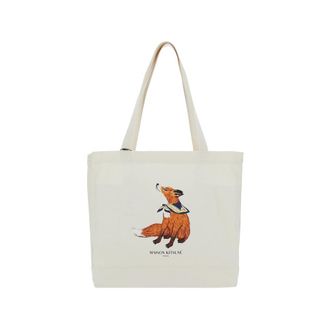 Maison Kitsun&eacute; Fox-print Tote Bag