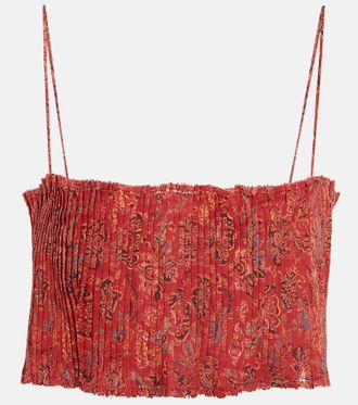 Sir. Allegra floral ramie crop top