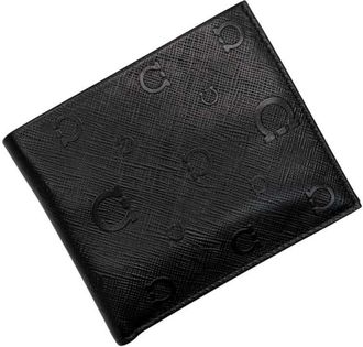 Ferragamo Black Leather Wallet (Bi-Fold) (Pre-Owned)