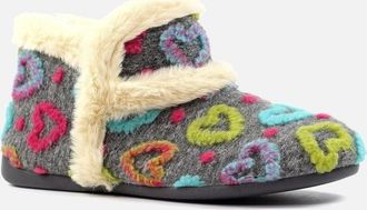 Lunar Womens Angel Womens Slippers - Grey Textile - Size: 7
