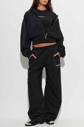 Alexander Wang Top With Embossed Logo, Womens, Black