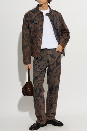 Vivienne Westwood Stormrider Denim Jacket, Mens, Brown