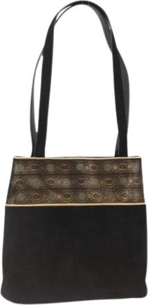 Ferragamo Pre-owned Su&egrave;de Schoudertas - Dames - Vintage Shopper - Zwart - ONE Size - Su&egrave;de - Vintage
