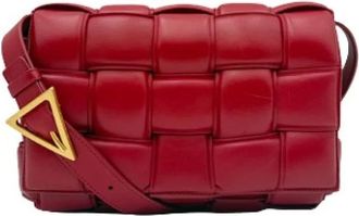 Bottega Veneta Pre-owned Cross Body Bags, female, Red, Size: ONE SIZE Pre-owned Vintage Leather Crossbody Bag