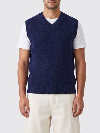 Howlin V-Neck Sweater Vest in Pure Wool with Ribbed Trims