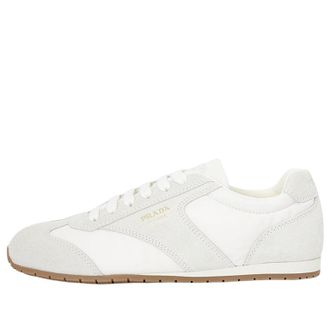 Prada FW25 Nylon and Suede Sneakers White 2EE465-D7R-F0009
