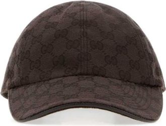 Gucci Brown GG Logo Baseball Hat