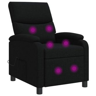 vidaXL Vidaxl Poltrona Massaggiante Nero Tessuto