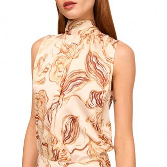 Misa Luka Top In Golden Straw Satin