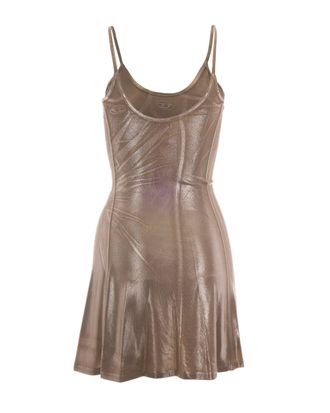 Diesel Womens Mini Dress Invy Sandy Beige Sandy-Beige Viscose Elastane Evening Suits Sandy/beige