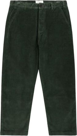 Knowledge Cotton Apparel Flint Wide 14 Wales Corduroy Chino Freizeithose für Herren | oliv