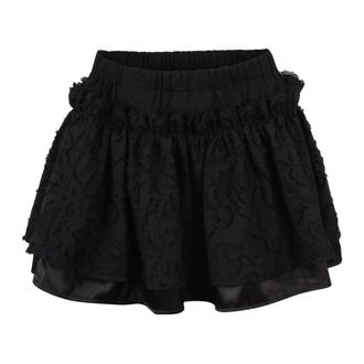 Marco Rambaldi Short Skirts, female, Black, Size: XS Embroidered Balloon Mini Skirt