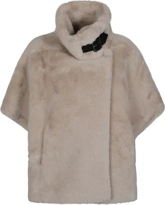 Pinko New Comodino Faux Fur Polyester Cape
