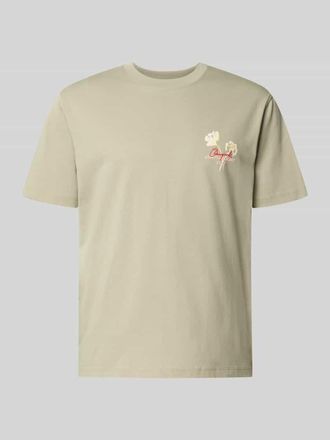 Jack & Jones T-Shirt mit Motiv-Print und Rundhalsausschnitt in Schilf, Gr&ouml;&szlig;e XXL