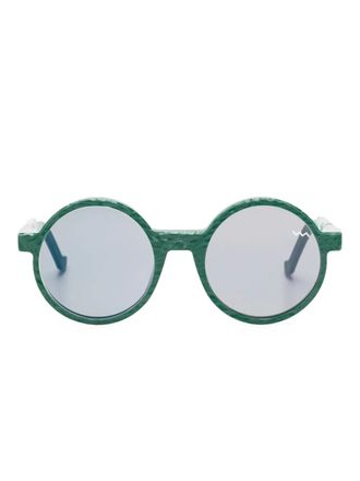 Vava round-frame sunglasses - unisex - Acetate/Aluminium - 51 - Green