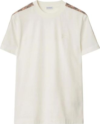 Burberry Wit Equestrian Knight Crew Neck T-shirt - Heren - T-shirts - Wit - 2XL - Tops