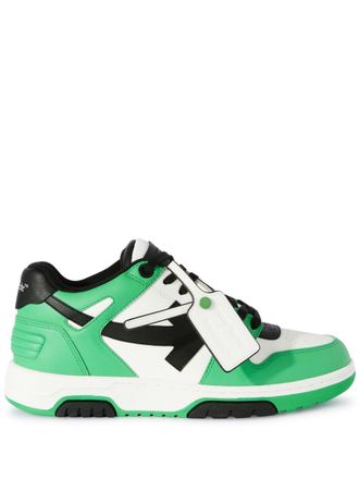 Off-white Out Of Office leather sneakers - men - Polyester/Recycled Polyester/Leather/Recycled Polyester/Rubber - 40 - Green