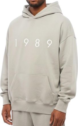 1989 STUDIO Grey Logo Relaxed Hoodie